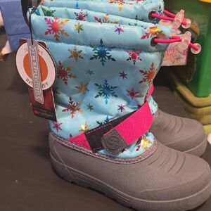 Northside Kids Boots in Blue and Gray with Colorful Snowflakes